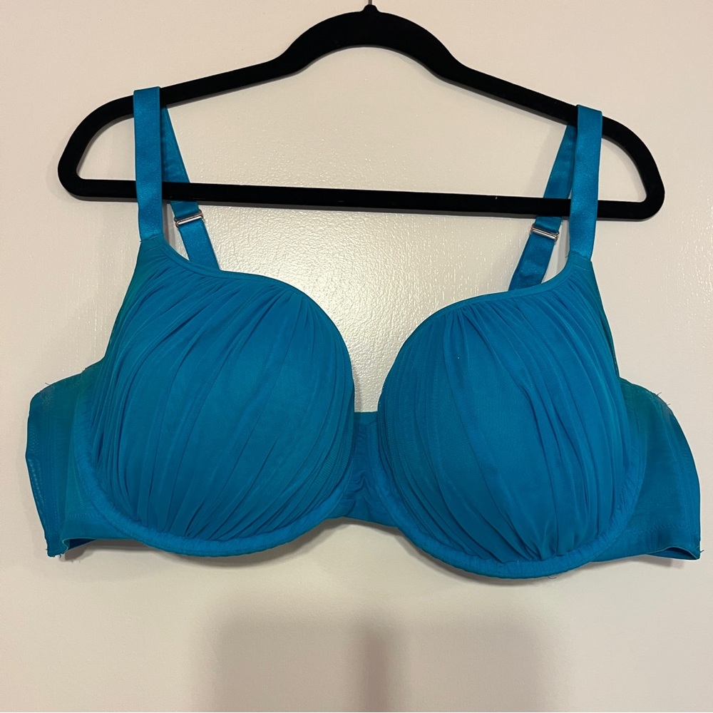 Savage X Fenty Teal Ruched Bra